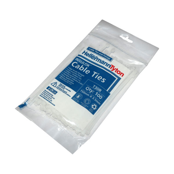 KSS2000 – CABLETIE HT WHITE 100X2.5MM PK100 T18R