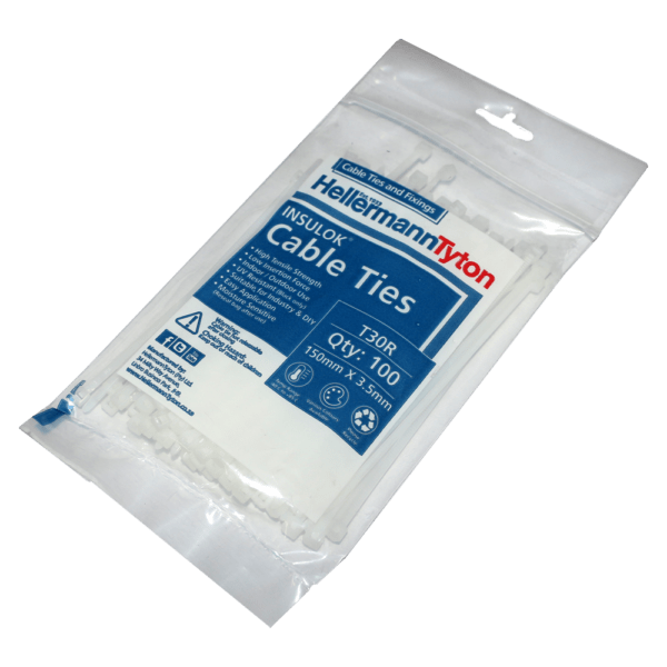 KSS2040 – CABLETIE HT WHITE 200X4.6MM PK100 T50R