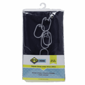 MTS0069 – MTS HOME SHOWER CURTAIN DRIP DRY NAVY